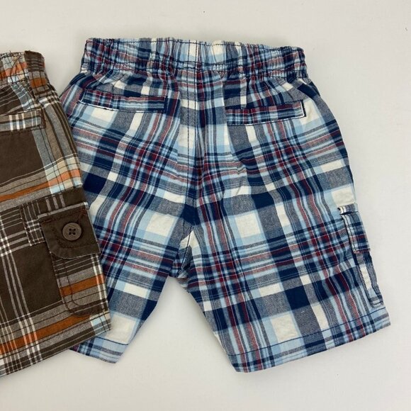 Gymboree Boys Plaid Cargo Shorts 3-6M NWT - Picture 4 of 7